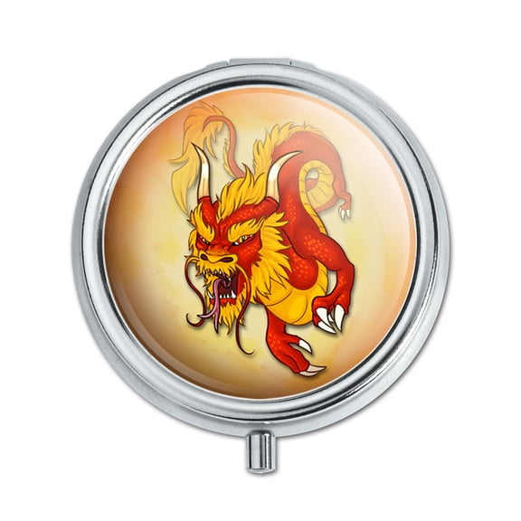 Chinese Dragon Flying Fantasy Red Pill Box