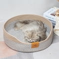 thumbnail image 4 of Cesta tejida de cuerda de algodón para cama de gato, protección de muebles transpirable, accesorios para mascotas Gris 50cm Yuyangstore Cama para gatos tejida, 4 of 8