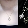 thumbnail image 3 of Rosec Jewels Lab Created Diamond Bridal Necklace (EF-VS Grade Certified) - Oval Pendant Necklace Chain - with Jewelry Box, 14K White Gold, 3 of 8