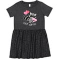 thumbnail image 3 of Inktastic Stealin' Your Heart Cute Raccoon Girls Toddler Dress, 3 of 5