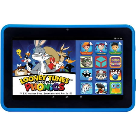 HighQ Learning Tab 7" Kids Tablet 16GB Intel Atom Processor Preloaded with Learning Apps & Games Blue