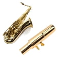 thumbnail image 3 of Boquilla De Saxofón Tenor Boquilla De Saxofón Bb De Latón Con Tapa Para Profesionales Y Principiantes Del Saxofón 5#, 3 of 7