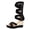 Black, variant on Leopard Platform Wedge Heeled Strappy Sandals for Women 2026 Trendy Casual Elastic Mid Calf Band Espadrilles Chunky Extra Heels Dress Summer Shoes with Back Zipper Black Size 6.5