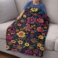 thumbnail image 4 of 28"x40" Boho Floral Fleece Throw Blanket, Soft Small Flannel Blanket for Couch Chair Decor, 4 of 6