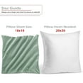 thumbnail image 3 of Nestl Velvet Throw Pillow Covers Solid Square Soft Decorative Pillow Cover for Sofa, 16" x 16", Sage Green, Pack of 2, 3 of 8