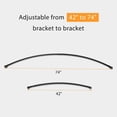 thumbnail image 3 of Curved Curved Shower Curtain Rod 42-74 Inches Adjustable Splicing Design Need To Drill Shower Rods Curved Round Bowed Rust proof, Premium Stainless Steel Shower Curtain Rod for Bathroom, Bathtub, Sta, 3 of 6