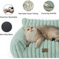 thumbnail image 5 of Cute Couch for Pets - Fluffy Cat Sofa with Premium Soft Corduroy Fleece, Fuzzy Couch Bed with Removable Washable Cover, Supportive Cat Chair for Indoor Cats, 24inch,Garden Green, 5 of 14