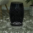 thumbnail image 2 of JERFIT 18.25" Black Solar Powered Outdoor Side Table with LED Light, Iron Accent Table for Garden Patio Deck, 2 of 10