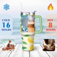 thumbnail image 4 of Mug with Handle and Straws 40 oz Vacuum Insulated Lemon Travel Coffee Mug Birthday Present for Men Dad Son Husband Gifts for Him/Her Water Bottle, 4 of 7