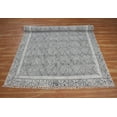 thumbnail image 4 of Casavani Geometric Kilim Indian Gray Cotton Carpet Eco-Friendly Dhurrie 3x5 Feet, 4 of 5