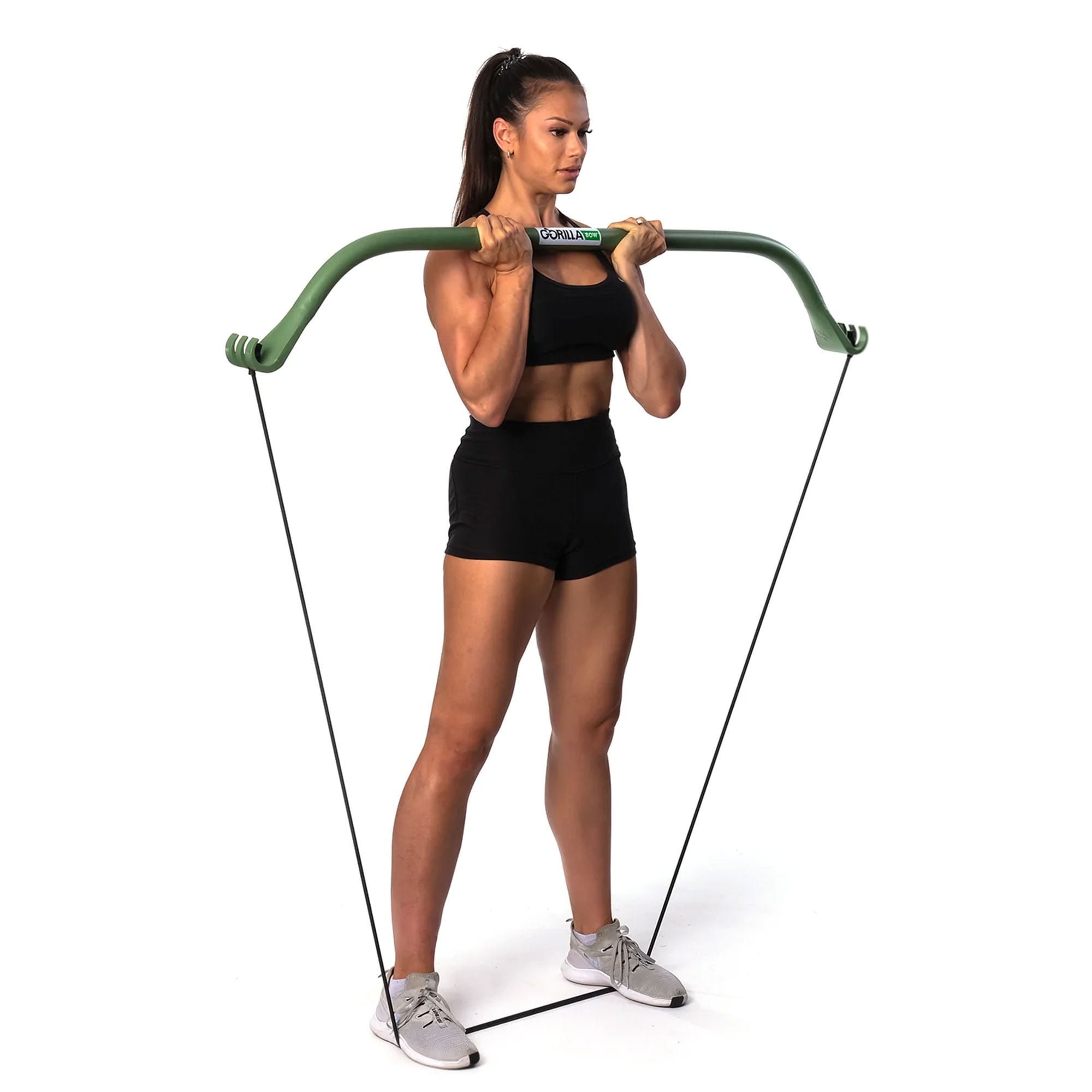  Original Gorilla Bow Portable Home Gym Resistance Bands and Bar  System for Travel, Fitness, Weightlifting and Exercise Kit, Full Body  Workout Equipment Set (Original Bow, Black, Base Bundle) : Sports 