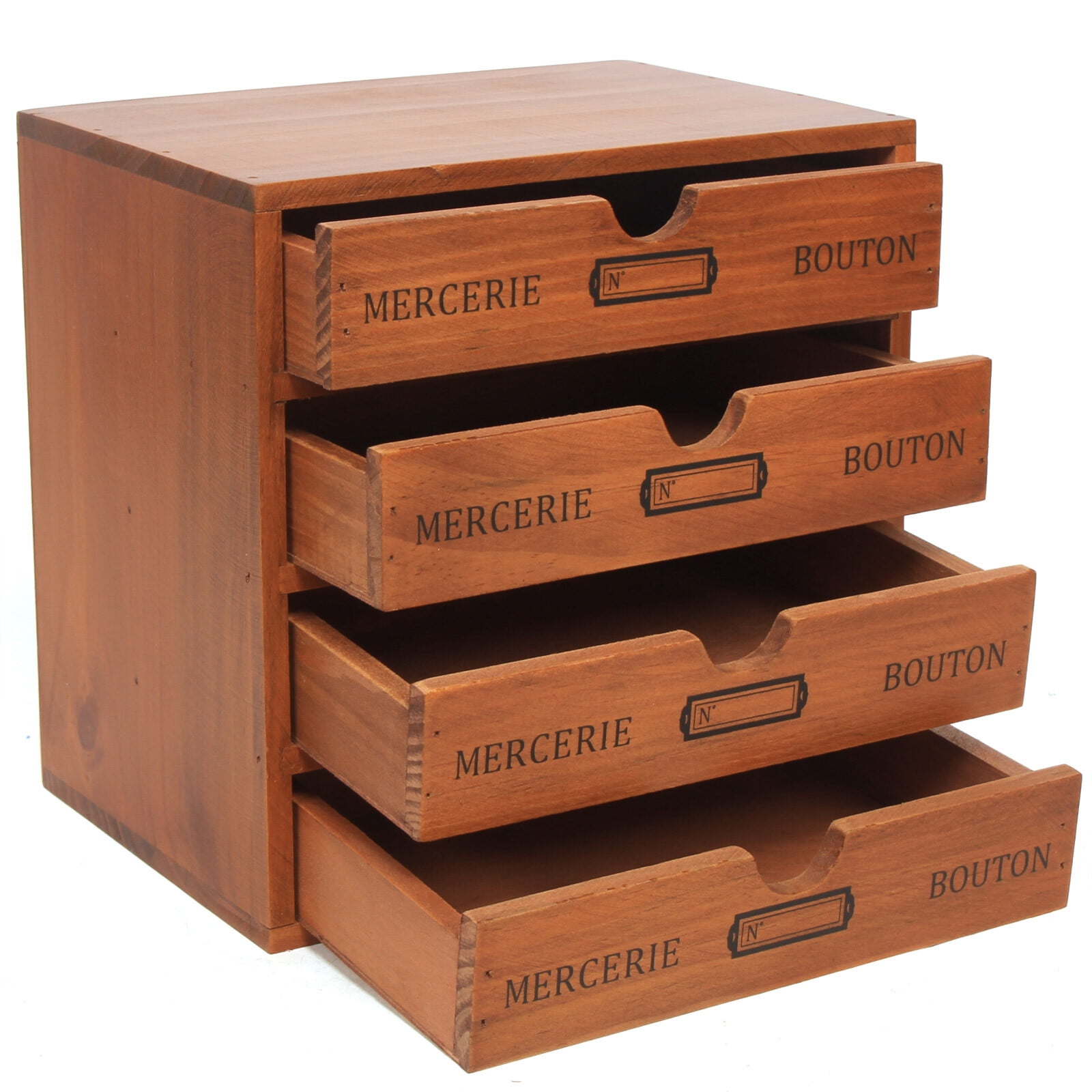 Desk Organizer with Drawers,Wooden Storage Box Drawer Organizer, 4 Drawer