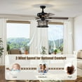 thumbnail image 2 of YYAo Ceiling Fans, Noiseless Ceiling Fan,52 Inch 3-Speed Crystal Ceiling Fan Light with Remote Control-Black, 2 of 11