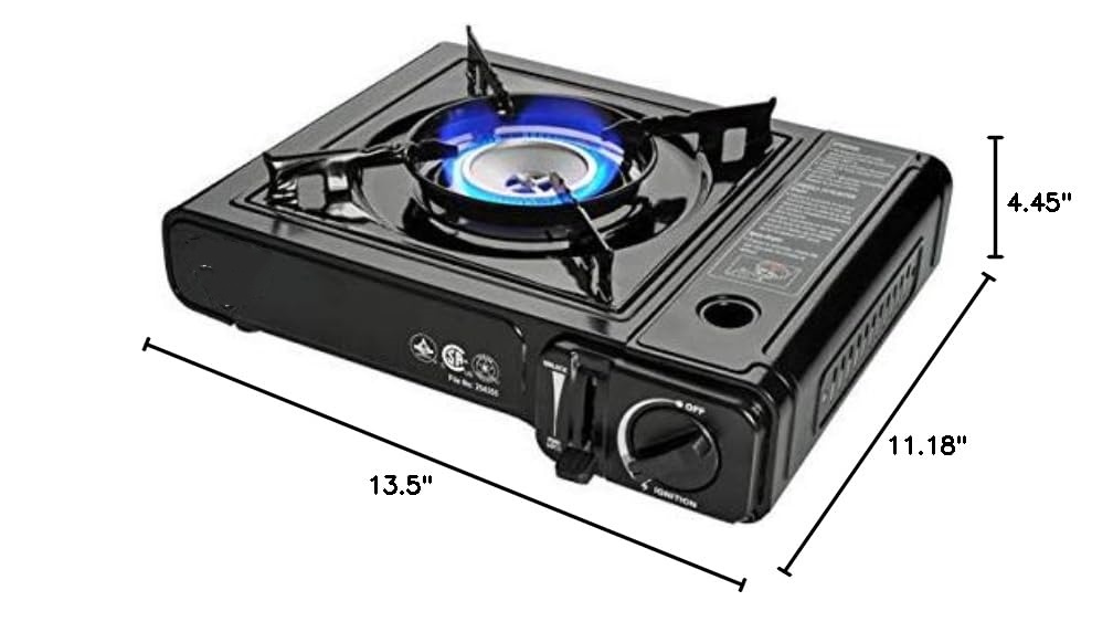Gas Stove MS-2500 (Black),8000 BTU,Camp Stove,with Carrying Case