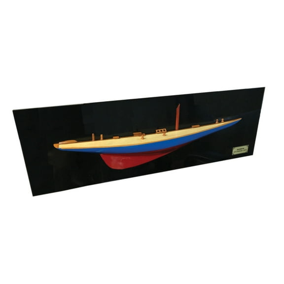 Old Modern Handicrafts Rainbow Half-Hull Scaled Model Boat Yacht Handmade