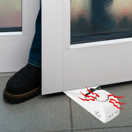 Qiilu Portable Security Home Wedge Shaped Door Stop Block Alarm