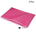 thumbnail image 3 of Uxcell A4 Document Pocket Storage Pouch Waterproof Zipper File Bags, Pink 5 Pack, 3 of 6