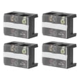 thumbnail image 3 of Wire Barrier Block Terminal Strip, 600V 60A Dual Row Covered Terminal Strip 4pcs Color Zinc Screws  For Power Distribution Systems For Bridges 2 Bits 602, 3 of 8