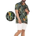 thumbnail image 5 of LA LEELA Men's Hawaiian Shirts Short Sleeve Button Down Shirt Mens Casual Shirts Vacation Tropical Beach Summer Party Shirts for Men Funny XL Parrot Birds, Black, 5 of 5