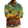 thumbnail image 7 of Men's Quilted Knit Pullover Button-down Top Gold B 3XL, 7 of 7