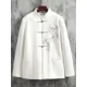 thumbnail image 3 of Chaqueta negra para hombre de gran tamaño con abrigos bordados, trajes y blazers de talla grande para hombre, ropa de estilo coreano, informal y de moda, 3 of 5