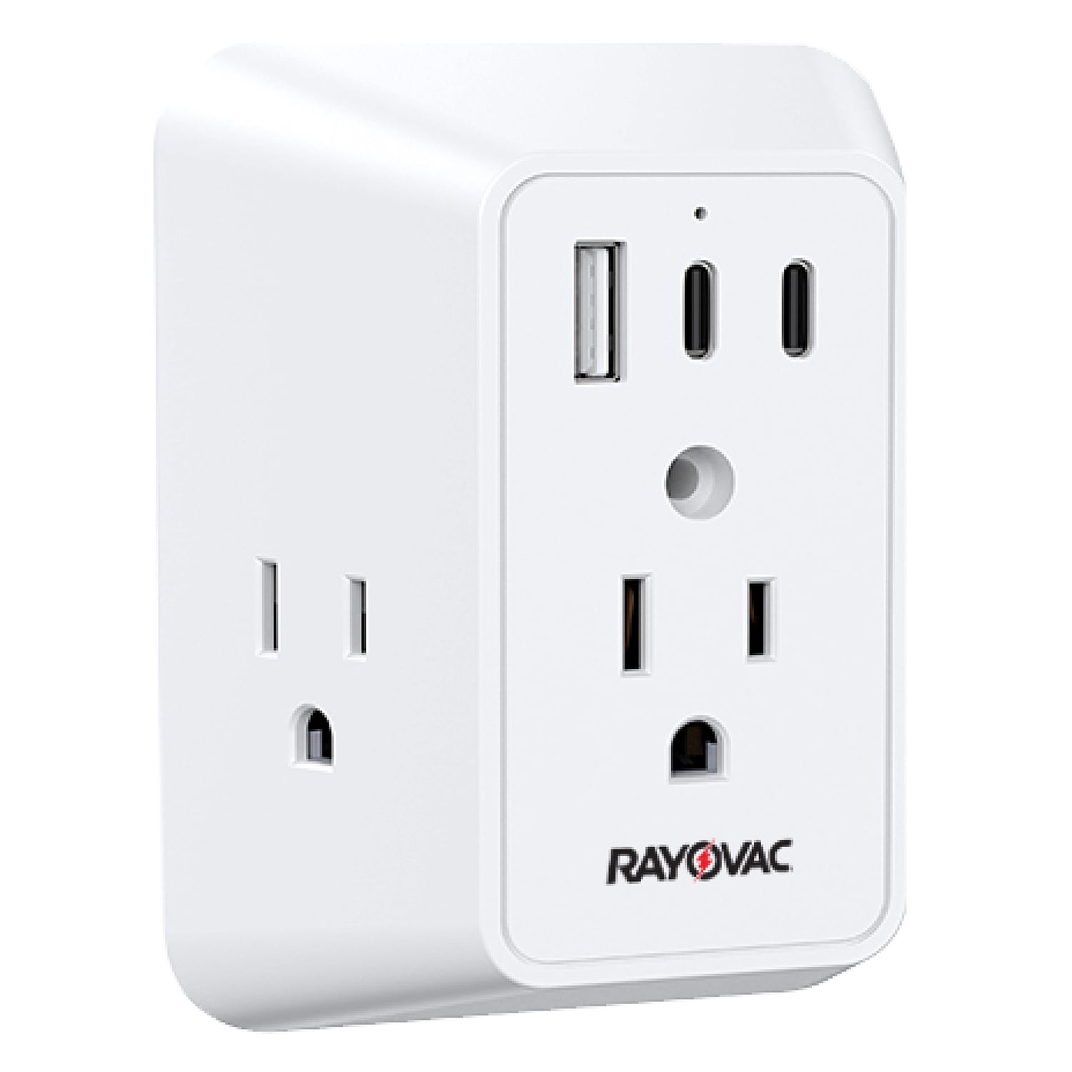 RAYOVAC 3-AC Outlet and 3-USB Port 540-Joules Surge Protector Wall Tap, SS-Q901