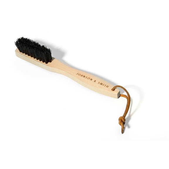 Johnson & Smith Premium Stain Removal Brush - Scrub Stains from Furniture, Fabric, Leather - Soft Bristle Cleaning Brush with Easy Grip Wood Handle