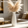 thumbnail image 2 of Modern 12-Inch Tall White Ceramic Vase for Pampas Grass, Floral Arrangements, and Home Decor, 2 of 9