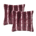 thumbnail image 5 of Home Soft Things Amanda Stripe fauxfur Throw Pillow Covers Set of 2, NO INSERT Persian Red, 5 of 7