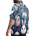 thumbnail image 3 of Easter Men's Poplin Casual Printed Button Down Short Sleeve Summer Beach Shirts Unisex, 3 of 6