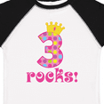 thumbnail image 4 of Inktastic 3rd Birthday Rocks Princess 3 Year Old Girls Toddler T-Shirt, 4 of 5