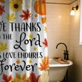 thumbnail image 6 of Thanksgiving Fall Harvest Shower Curtain Set, 72" x 72" Waterproof Polyester Bathroom Curtain with 12 Hooks, Rustic Farmhouse Blessed Pumpkin Vintage Home Decor for Restroom, 6 of 7