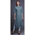 thumbnail image 3 of Bimba Printed Button Down Straight Tunic Dresses For Women Kurti X-Large, 3 of 6