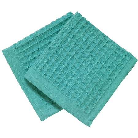 Microfiber Waffle - Ritz 2PK Tech Style Large Waffle Microfiber Dish Cloth Aqua