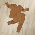 thumbnail image 4 of Tiijoy Toddler Boys Pajama Sets Solid Sleepwear Long Sleeve T-Shirt Pants Leisure Homewear, Sizes 3-4, 4 of 4
