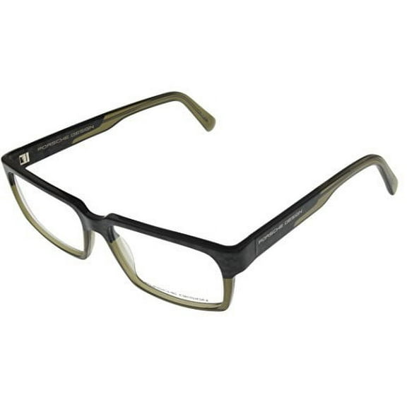 Porsche Design Eye Wear Frame Men Black Khaki Rectangular P8191B