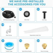 33FT Outdoor Misting Cooling System with 8 Nozzles & 3/4 Brass Adapter - for Patio, Porch, Umbrella, BBQ, Chicken Coop