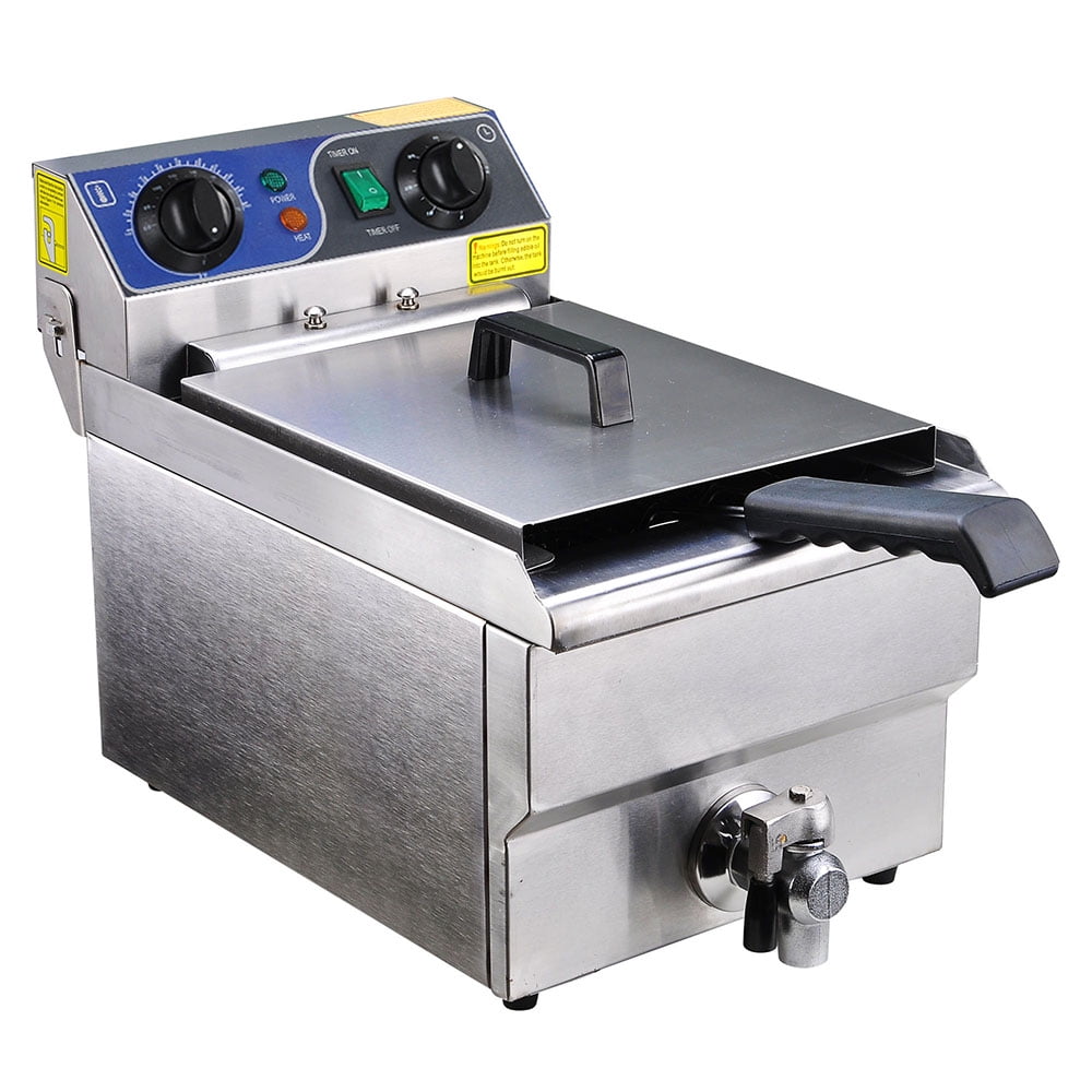 10l Pro Deep Fryer Stainless Steel Commercial Timer And Drain 10l Pro Deep Fryer Stainless Steel Commercial Timer And Drain French Fry Restaurant Kitchen