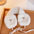 thumbnail image 4 of comerut Cartoon Bear Pattern Warm Earmuffs Women Girls Winter Outdoor Foldable Ear Warmer Lace-up Soft Furry Ear Covers, 4 of 8