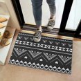 thumbnail image 2 of Black Geometric Striped Pattern with Hearts Door Rugs,Washable Non Slip Door Mats Indoor,Decorative Door Mats,Entry Mat Indoor for Entrance,Bedroom,Kitchen,Bathroom,16"x24", 2 of 6