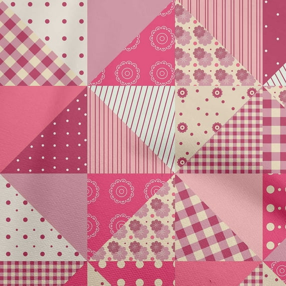 oneOone Cotton Cambric Pink Fabric Sewing Material Print Fabric By The Yard 56 Inch Wide