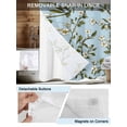thumbnail image 3 of No Hook Cloth Fabric Shower Curtain with Snap in Liner, Watercolor Flower Waterproof Shower Curtains Set with See Through Top Window, Blooms Wildflower Garden Motifs Floral Bath Curtains 72"x84", 3 of 6