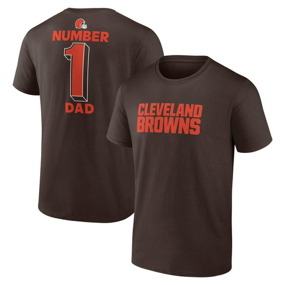 Men's Logo Athletic-Brown Cleveland Browns #1 Dad Jersey T-Shirt