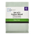 thumbnail image 3 of Mainstays 2-Piece 300 Thread Count Soft Sea Cotton Blend Percale Pillowcase Set, King, 3 of 8