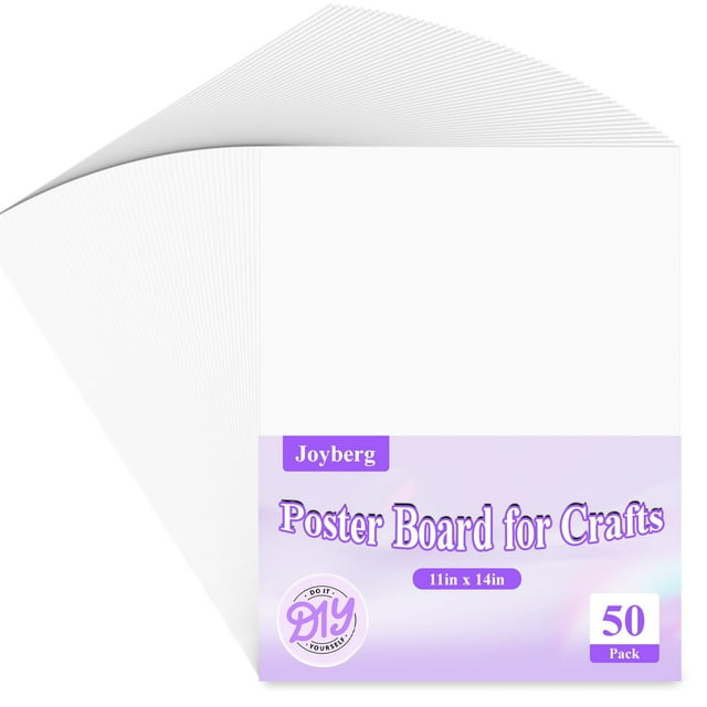 Cartulina Joyberg, 50 unidades, 28 cm x 36 cm, color blanco, 230 g/m²