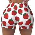 thumbnail image 2 of Fotbe Hand Drawn Strawberry Shorts Sin Costuras – Shorts Deportivos de Cintura Alta para Mujer, Elásticos para Gimnasio, Yoga, Running o Ciclismo-XX-Large, 2 of 8