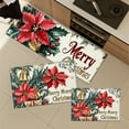 thumbnail image 3 of YIMEIS Merry Christmas Festive Greeting Kitchen Mat Rug Set - 1 Pc Perfect for Kitchen Counter, 16''*24'', Functional for Decoration, 3 of 10
