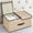 Beige 4T6, variant on Staron under $5! Foldable Storage Box, Double Lid Linen Organizer Bin with Removable Divider, Rectangular Clothes Toy Storage for Bedroom Closet, Space Saving