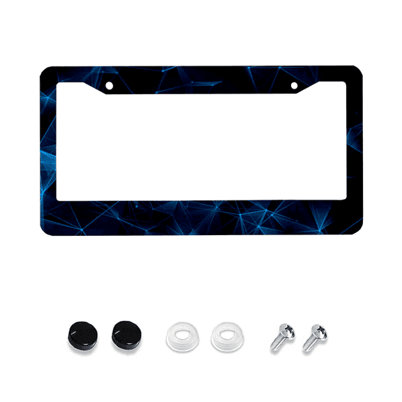 Rainbow Stripes Style License Plate Frame Aluminium Rust-Proof Auto Parts License Plate Decorative Screws Fit Standard 2 Holes 1Pc U.S. License Plate, 12.2x 6.3 inch