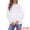 White, variant on DARING DIVA Women's Waffle Knit Top Long Sleeve Babydoll Peplum Blouses XS Burgundy